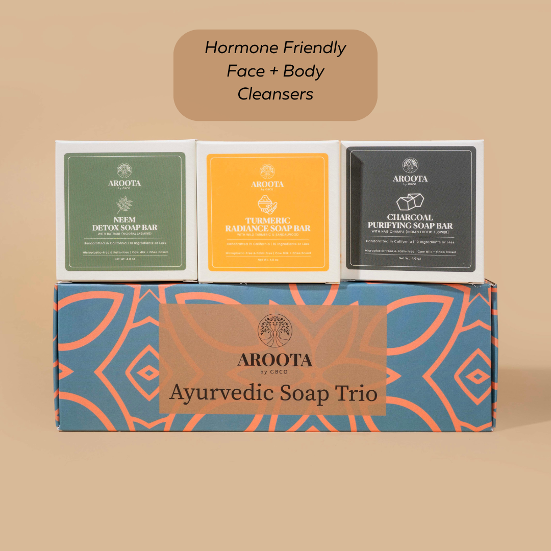 Ayurvedic Soap Box: Neem Soap , Turmeric Soap, & Charcoal Soap Trio