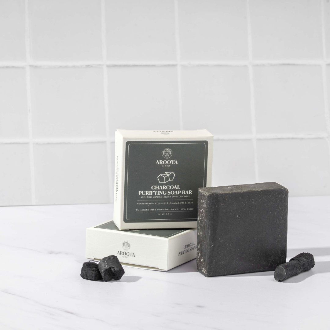 Ayurvedic Charcoal Purifying Soap Bar with Cow Milk & Ghee (Kapha)
