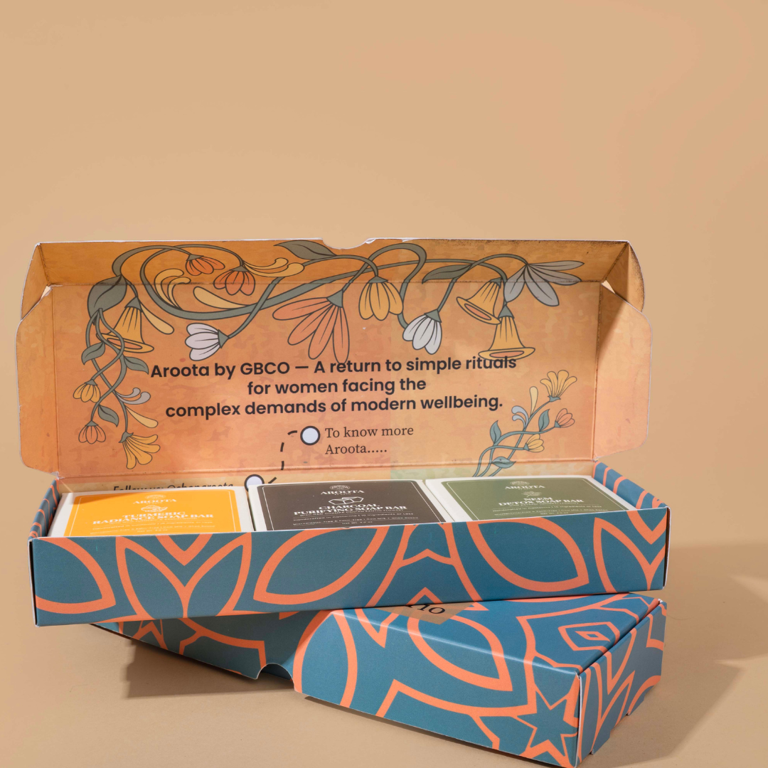 Ayurvedic Soap Box: Neem Soap , Turmeric Soap, & Charcoal Soap Trio