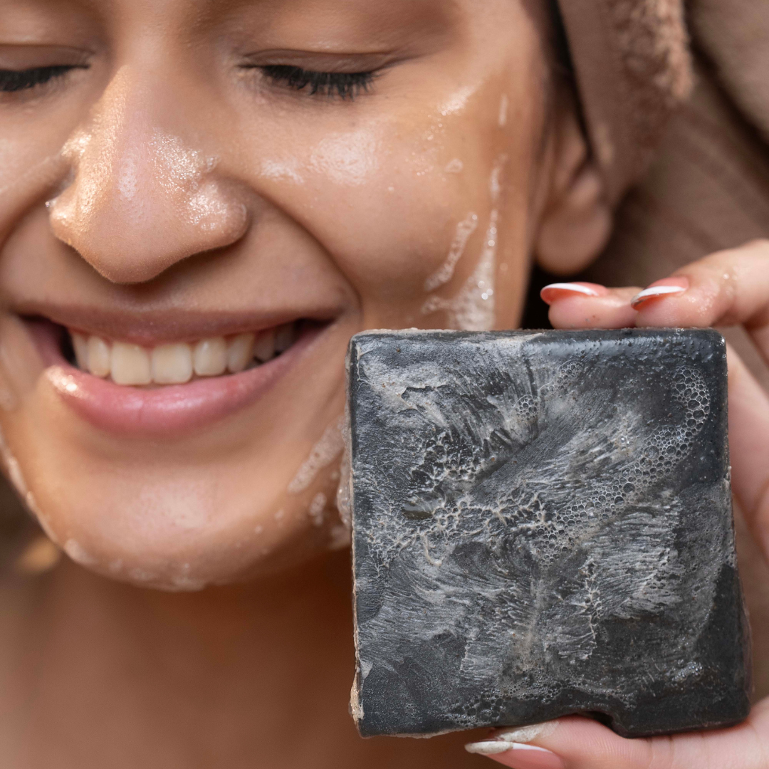 Ayurvedic Charcoal Purifying Soap Bar with Cow Milk & Ghee (Kapha)